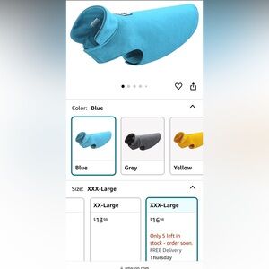 XXXL Dog Fleece in Blue 🐾